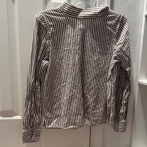 Everlane brown stripped shirt